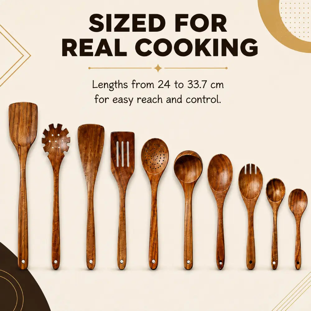 The Natural Teak Utensil Set