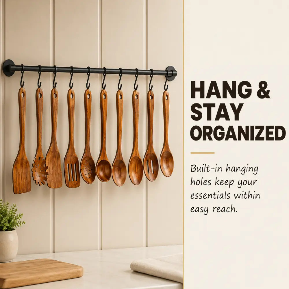 The Natural Teak Utensil Set