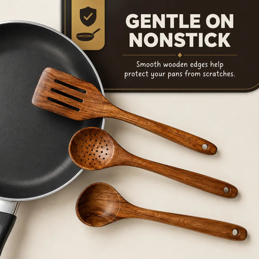 The Natural Teak Utensil Set